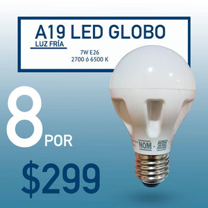 Foco A16 Led Globo "Promoción 8x$299"