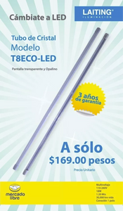 Tubo De Cristal Modelo T8eco-led Marca Laiting